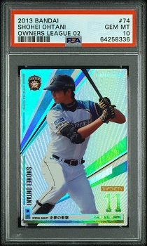 2013 BANDAI SHOHEI OHTANI OWNERS LEAGUE 02 #74 PSA 10